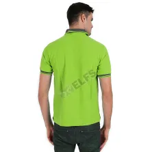 POLOSHIRT KOMBINASI POLOSHIRT LACOST NECK ABU TUA HIJAU STABILO