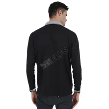 POLOSHIRT PANJANG Poloshirt Lengan Panjang Lacost Kerah Abu Muda Hitam