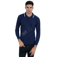 POLOSHIRT PANJANG Poloshirt Lengan Panjang Lacost Simple Biru Tua