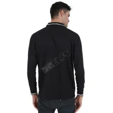 POLOSHIRT PANJANG Poloshirt Lengan Panjang Lacost Simple Hitam