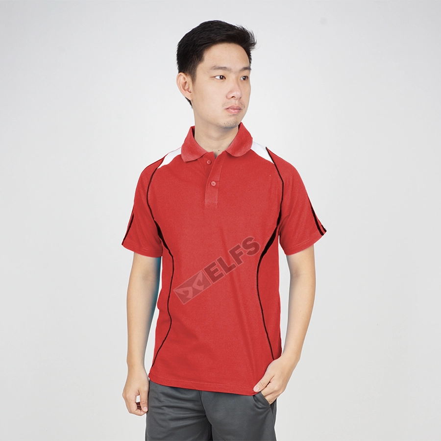 POLOSHIRT  KAOS POLO SHIRT PRIA BAJU TRAINING PENDEK LIST MERAH CABE  1 pltd_poloshirt_training_pendek_list__mc_0_copy