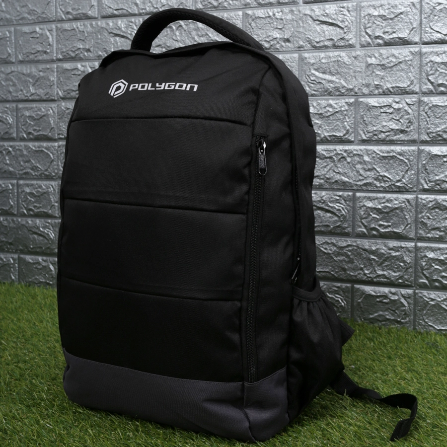 TAS RANSEL Elfs - Tas Ransel Sekolah Polygon Laptop Bag Hitam 1 polygon_1