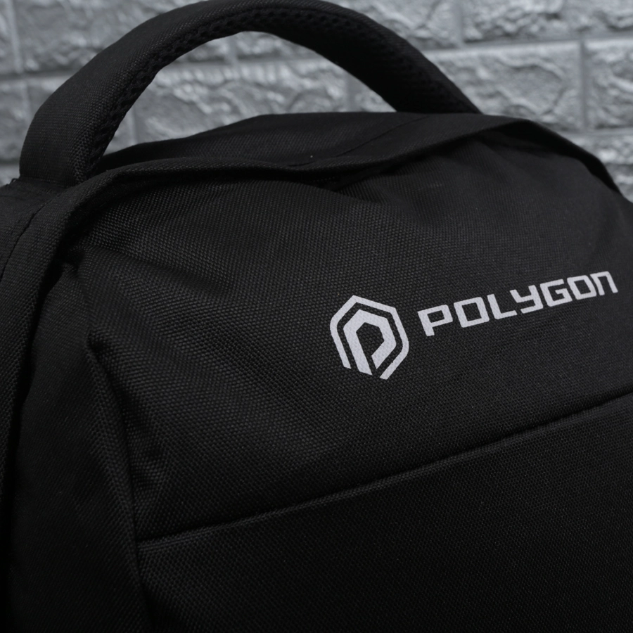 TAS RANSEL Elfs - Tas Ransel Sekolah Polygon Laptop Bag Hitam 3 polygon_4