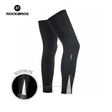 SARUNG TANGAN & MANSET Manset Kaki Rockbros Legging Sepeda Anti UV Compression Leg Sleeves Hitam 003