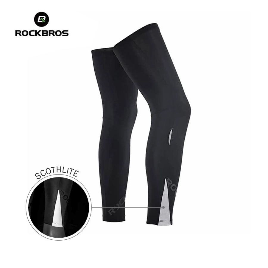 SARUNG TANGAN & MANSET Manset Kaki Rockbros Legging Sepeda Anti UV Compression Leg Sleeves Hitam 003 1 sarung_kaki_rockbros_003_hx0