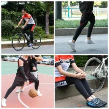 SARUNG TANGAN & MANSET Manset Kaki Rockbros Legging Sepeda Anti UV Compression Leg Sleeves Hitam 003
