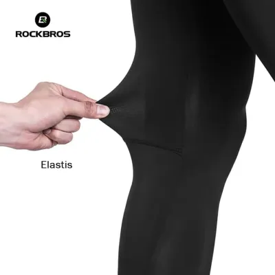 SARUNG TANGAN & MANSET Manset Kaki Rockbros Legging Sepeda Anti UV Compression Leg Sleeves Hitam 003 6 sarung_kaki_rockbros_003_hx5