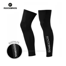 SARUNG TANGAN & MANSET Manset Kaki Rockbros Legging Sepeda Anti UV Compression Leg Sleeves Hitam 006