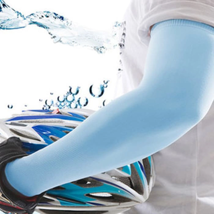 SARUNG TANGAN & MANSET Sarung Lengan Manset Sepeda Aqua X Anti UV Ice Skin Coll Wristlet Arm Sleeve Hitam 5 sarung_lengan_aqua_4