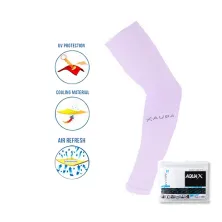 SARUNG TANGAN & MANSET SARUNG LENGAN MANSET SEPEDA AQUA X ANTI UV ICE SKIN COLL WRISTLET ARM SLEEVE UNGU MUDA