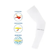 SARUNG TANGAN & MANSET Sarung Lengan Manset Sepeda Aqua X Anti UV Ice Skin Coll Wristlet Arm Sleeve Putih