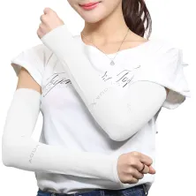 SARUNG TANGAN & MANSET Sarung Lengan Manset Sepeda Aqua X Anti UV Ice Skin Coll Wristlet Arm Sleeve Putih