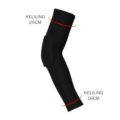 SARUNG TANGAN & MANSET Elbow Pad Arm Sleeve Manset Pelindung Siku Deker Tangan 1Pcs Hitam 2 sarung_lengan_elbow_hx1