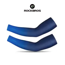 SARUNG TANGAN & MANSET Manset Tangan Rockbros Arm sleeve Sarung Lengan Sepeda Anti UV Gradasi Biru Dongker