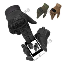 SARUNG TANGAN & MANSET Sarung Tangan TOUCH SCREEN Tactical Army Protector Motor Airsoft Paintball Sepeda Hitam