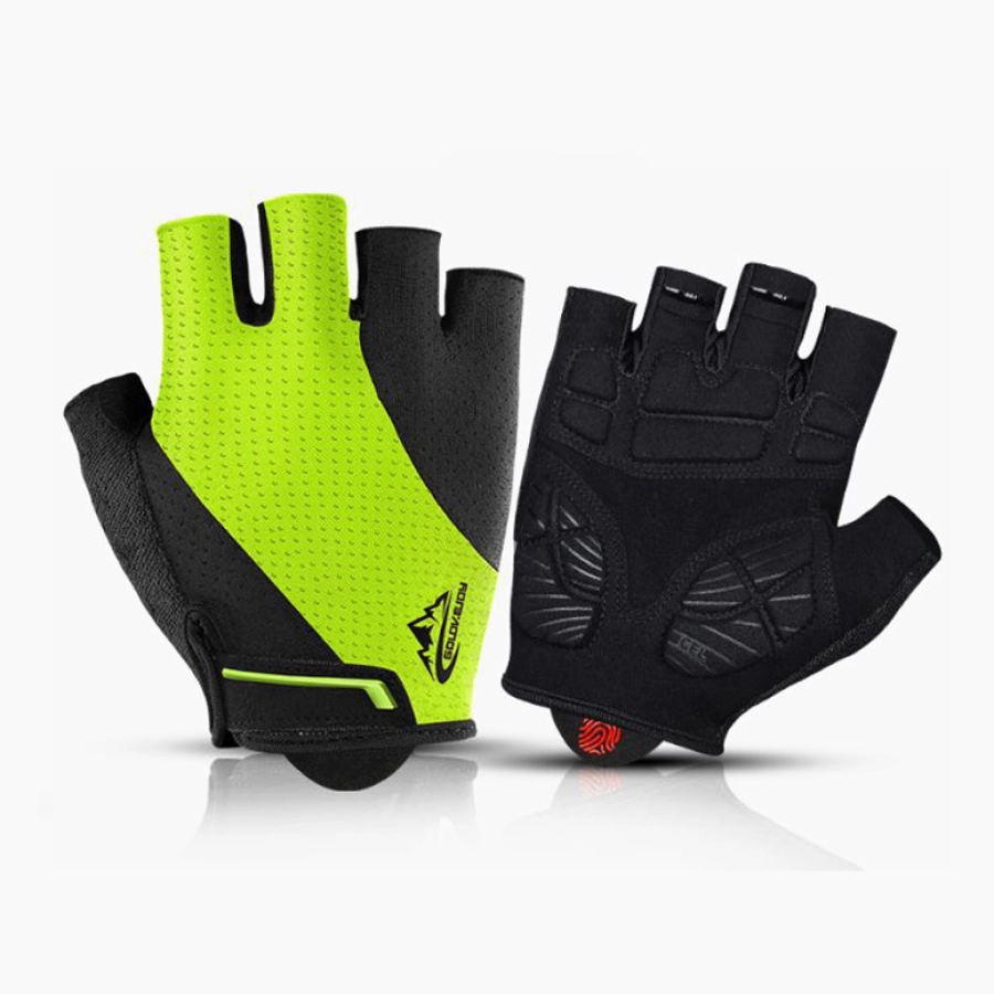 SARUNG TANGAN & MANSET Sarung Tangan Sepeda Golovejoy 3D GEL Road Bike MTB Cycling Glove Half Finger Hijau Stabilo - List 1 sarung_tangan_biker_goldkejoy_list_is0