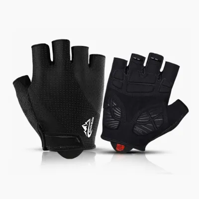 SARUNG TANGAN & MANSET Sarung Tangan Sepeda Golovejoy 3D GEL Road Bike MTB Cycling Glove Half Finger Hitam Simple 1 sarung_tangan_biker_goldkejoy_simple_hx0