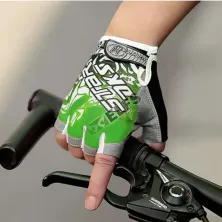 SARUNG TANGAN & MANSET SARUNG TANGAN SEPEDA HALF FINGER ROAD BIKE GLOVES HIJAU MUDA