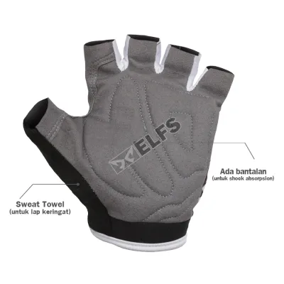 SARUNG TANGAN & MANSET SARUNG TANGAN SEPEDA HALF FINGER ROAD BIKE GLOVES HIJAU MUDA 2 sarung_tangan_bikers_half_im1