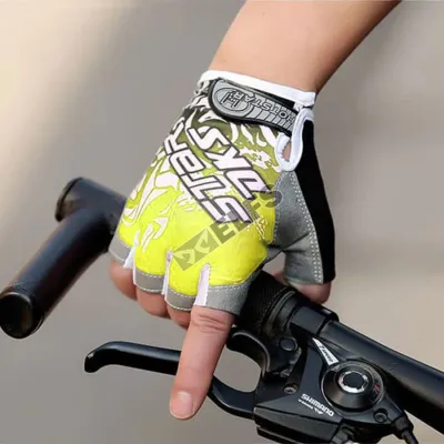 SARUNG TANGAN & MANSET Sarung tangan sepeda Half Finger Road Bike Gloves Kuning 1 sarung_tangan_bikers_half_km2_copy
