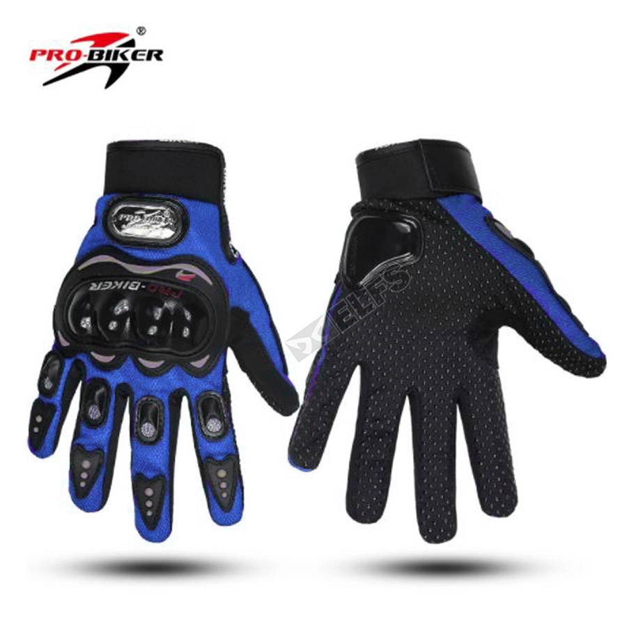 SARUNG TANGAN & MANSET Sarung Tangan Motor Pro Biker Full Finger Glove MCS-01C Biru Tua 1 sarung_tangan_probiker_bt0