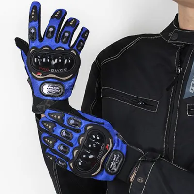 SARUNG TANGAN & MANSET Sarung Tangan Motor Pro Biker Full Finger Glove MCS-01C Biru Tua 5 sarung_tangan_probiker_bt4