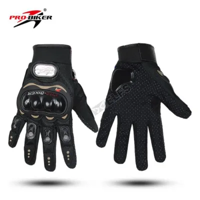 SARUNG TANGAN & MANSET Sarung Tangan Motor Pro Biker Full Finger Glove MCS-01C Hitam 1 sarung_tangan_probiker_hx0
