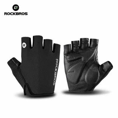 SARUNG TANGAN & MANSET SARUNG TANGAN SEPEDA ROCKBROS GLOVES HALF FINGER GEL ORIGINAL HITAM 1 sarung_tangan_rockbros_half_mc1