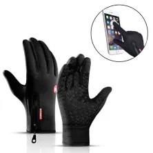 SARUNG TANGAN & MANSET Sarung Tangan MotorSepeda Touch Screen Gloves BForest Waterproof Hitam