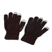 SARUNG TANGAN & MANSET Sarung Tangan Touchscreen Anti Slip Polos Coklat Tua