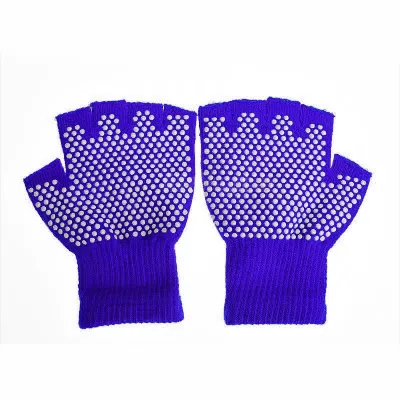 SARUNG TANGAN & MANSET Sarung Tangan Yoga Anti Slip Fitness Gloves Biru Tua 2 sarung_tangan_yoga_bt2