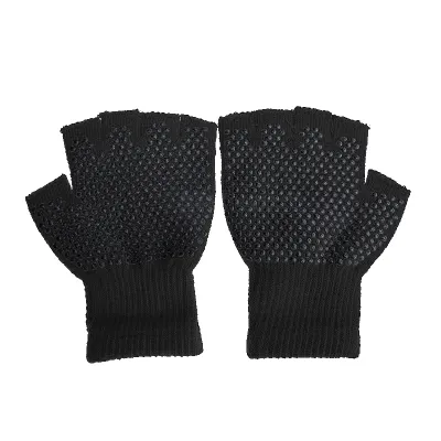 SARUNG TANGAN & MANSET Sarung Tangan Yoga Anti Slip Fitness Gloves Hitam 2 sarung_tangan_yoga_hx2