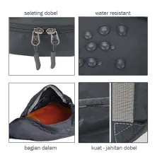 SLING BAG Tas Selempang Lipat Anti Air Foldable Water Resistant Slingbag 1AX802 ELFS Abu Tua