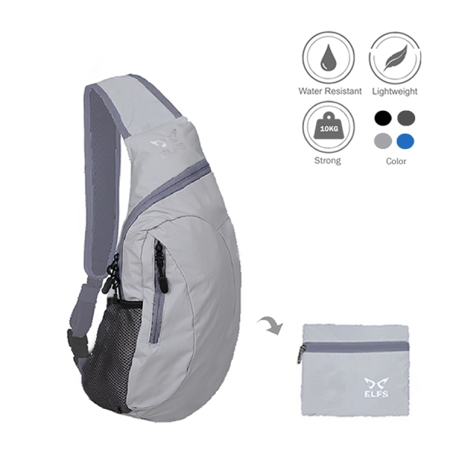 SLING BAG Tas Selempang Lipat Anti Air Foldable Water Resistant Slingbag 1AX802 Elfs Abu Muda 1 sling_bag_curve_10l_sv_0