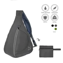 SLING BAG Tas Selempang Lipat Anti Air Foldable Water Resistant Slingbag 803 Dove Abu Tua