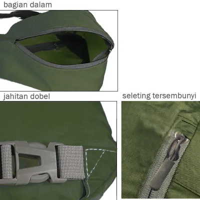 SLING BAG Tas Selempang Lipat Anti Air Foldable Water Resistant Slingbag 1AX803 ELFS Hijau Army 3 sling_bag_wave_ia_2