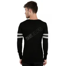 SWEATER Sweater Rajut Pria Double Line Hitam