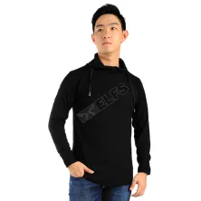 SWEATER Sweater Rajut Pria Harajuku Hitam
