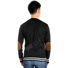 SWEATER ARIEL Sweater Rajut Pria Stripe Lengan Ariel Hitam
