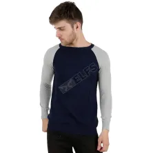 SWEATER Sweater Rajut Pria Raglan Biru Dongker