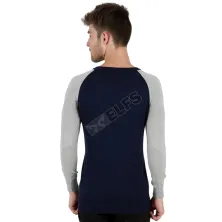 SWEATER Sweater Rajut Pria Raglan Biru Dongker