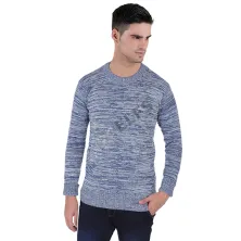 SWEATER Sweater Rajut Pria Misty Biru Tua