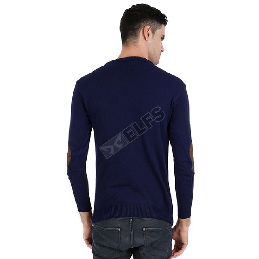 SWEATER Sweater Rajut Pria Pundak Siku Suede Biru Dongker 3 sr_rajut_pundak_siku_bd_2