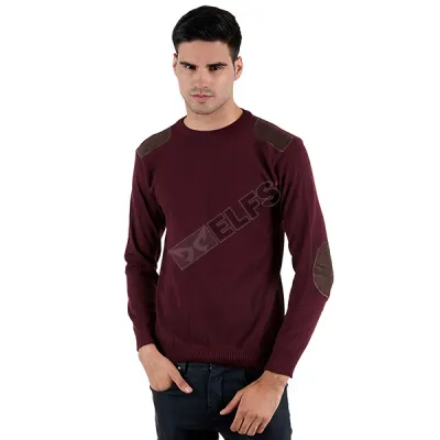 SWEATER Sweater Rajut Pria Pundak Siku Suede Maroon 1 sr_rajut_pundak_siku_mo_0