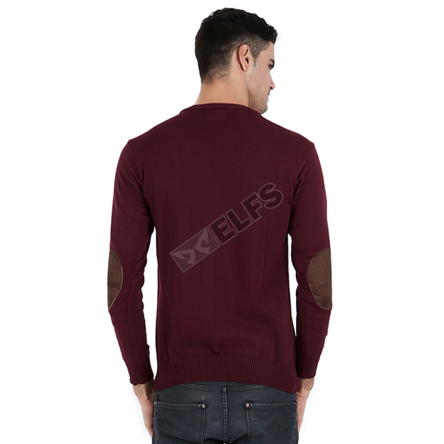 SWEATER Sweater Rajut Pria Pundak Siku Suede Maroon 3 sr_rajut_pundak_siku_mo_2