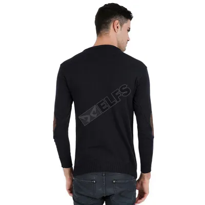 SWEATER ARIEL Sweater Rajut Pria Siku Suede Ariel Hitam 3 sr_rajut_siku_ariel_hx_2