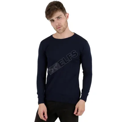 SWEATER Sweater Rajut Pria Simple Biru Dongker 1 sr_simple_bd_0