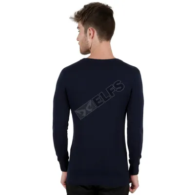 SWEATER Sweater Rajut Pria Simple Biru Dongker 2 sr_simple_bd_1