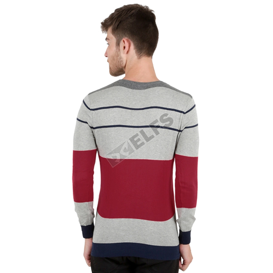 SWEATER Sweater Rajut Pria Stripe List Abu Muda 2 sr_stripe_list_am_1