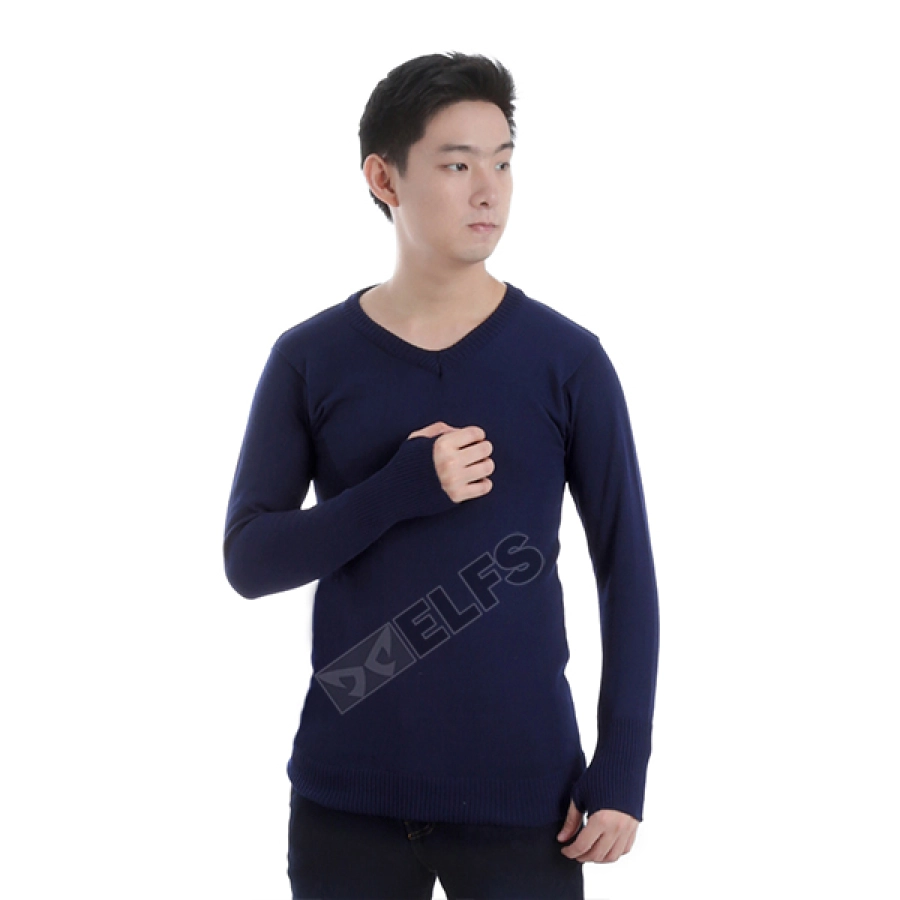 SWEATER ARIEL Sweater Rajut Pria Vneck Ariel Biru Dongker 1 sr_vneck_ariel_bd_0